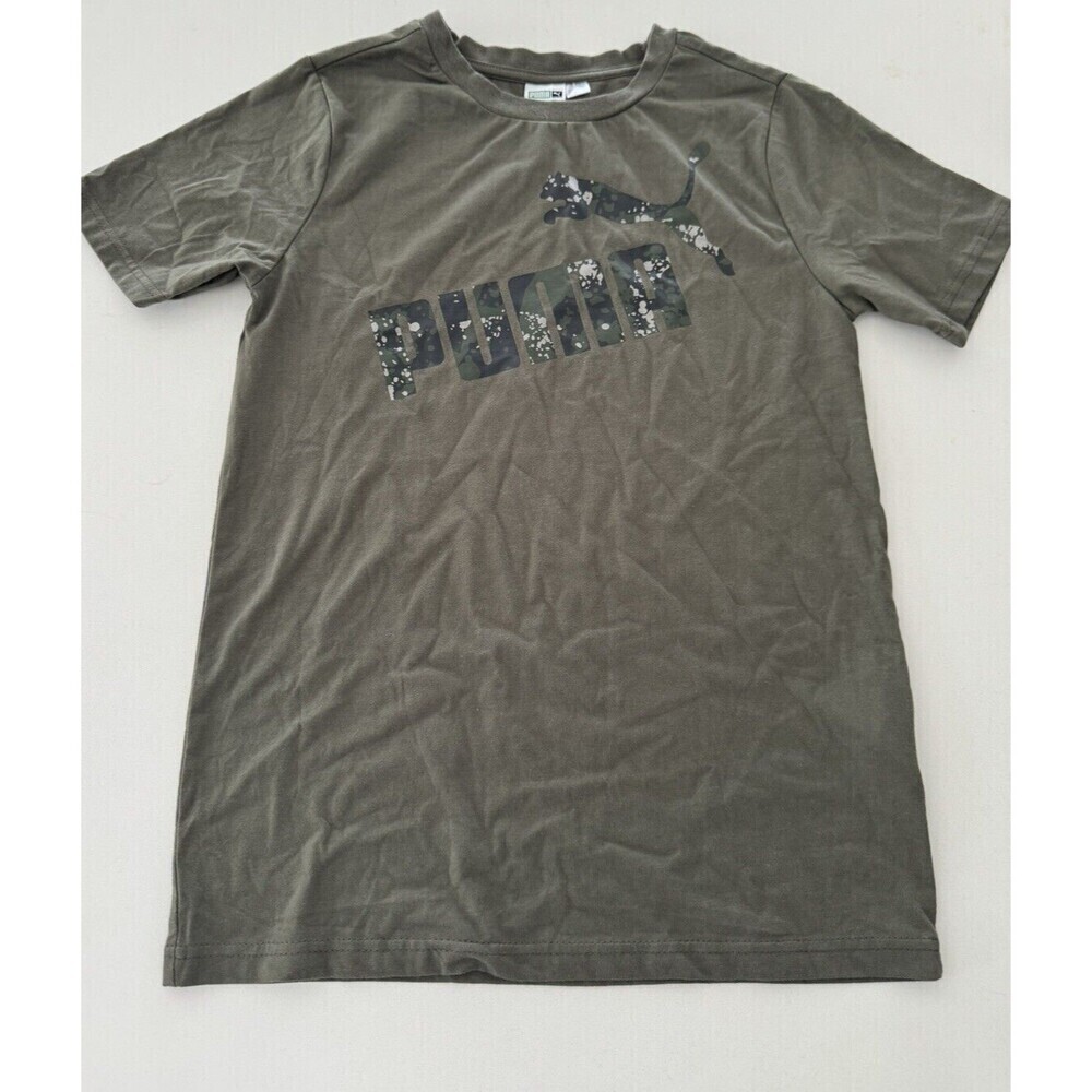 PUMA Sports T-Shirt Green Short Sleeve Boys M 10-12